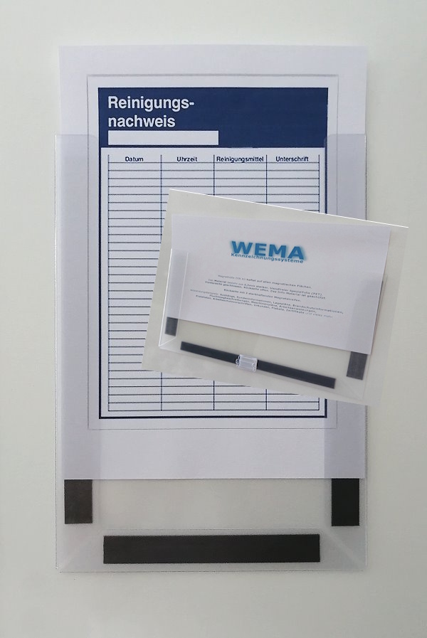 Magnethüllen vorne offen mit 3 Magneten